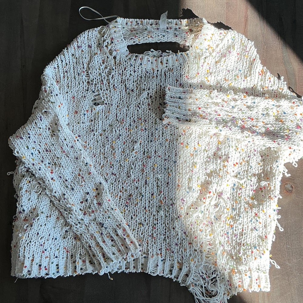 Women's Multicolor Speckled Knit Sweater